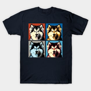 Pop Retro Art Alaskan Malamute - Cute Puppy T-Shirt